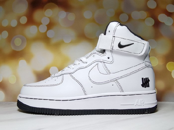 Women's Air Force 1 High Top White/Black Shoes 140